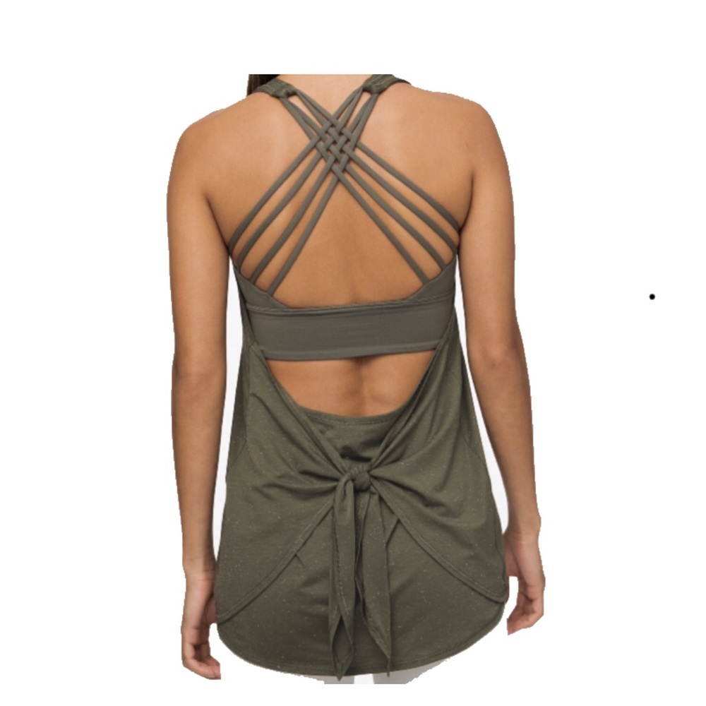 Lululemon Tied-in-energy 2 in 1 tank Colour Grey Sage size 4